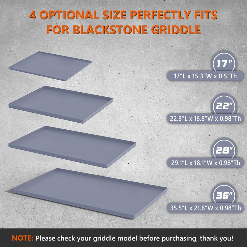 Protebox 36" Silicone Griddle Mat for Blackstone 36 Inch Grill, Heavy Duty Food Grade Silicone Griddle Cover, Protect Your Grill from Dirt & Rust All Year Round (Gray) - Image 5